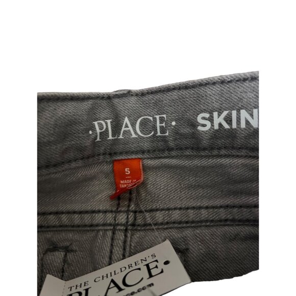 Children’s Place Girls Gray Skinny Jeans Size 5 - Picture 2 of 3